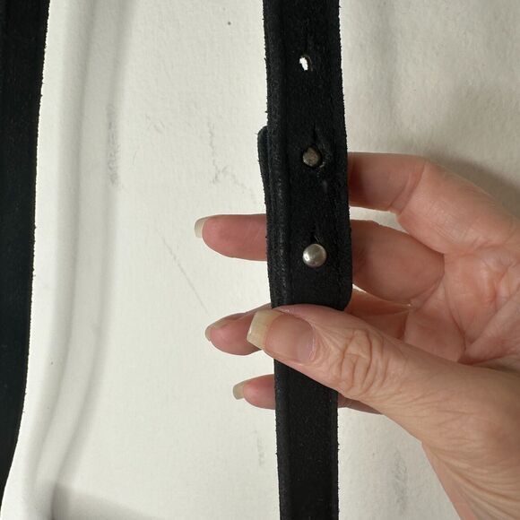 Cab Blanche Shell Canteen Black Suede Rainbow Clamshell Fold Crossbody Purse - Picture 4 of 16